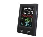 Dual USB Charging Clock Thermometer And Hygrometer For Indoor Outdoor Temperatur