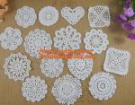 Crochet dinner table mat fabric doilies cup pot pad lace doily, Handmade Crochet