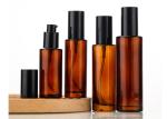 Frosted Flat Shoulder Glass Toner Pump Bottle 120ml Body Lotion Glass Bottle
