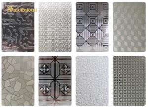 Wholesale SS304 201 4*8FT Embossed Etched Stainless Steel Sheet Decoration Plate from china suppliers