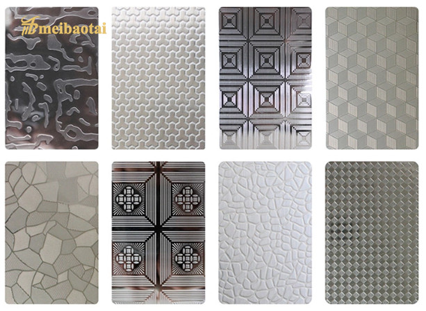 Sustainable Embossed Stainless Steel Sheet Slit Edge For Door Decoratve