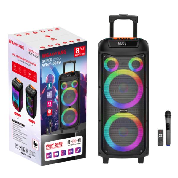 8 quot Woofer Portable Party Speaker with LED Lighting and Bluetooth Connectivity from Temeisheng