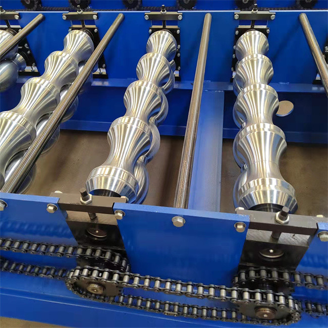 Iron 3-5m/min Glazed Tile Roll Forming Machine hydraulic shear for roof wall