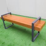 Patio Outdoor Metal Wood BENCHES Outdoor Furniture Moden Long Bench chair with