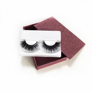 Wholesale Black Color 3D Mink Eyelashes / Professional False Eyelashes 25mm Thickness from china suppliers