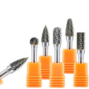 Wholesale Double Cut Burr Set for Aluminum Wood Metal Porting 6mm Tungsten Rotary Carbide Burrs from china suppliers