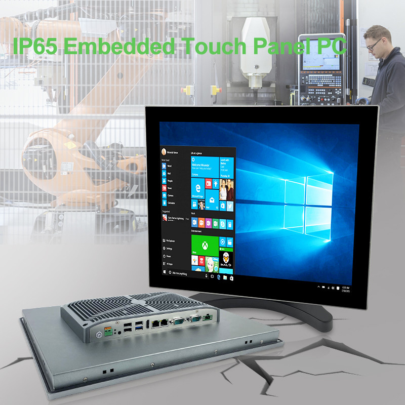 IP65 Embedded Stainless Steel Panel Pc 15 Inch J1900 4G RAM 64GB SSD TPM 2.0
