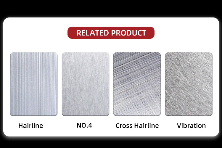 SS304 316 Brush Satin No.4 Anti-Fingerprint Finish Color Stainless Steel Sheet
