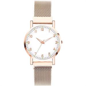 Wholesale Milan Magnetic Strap Women Quartz Watch 29mm Case Push Crown from china suppliers