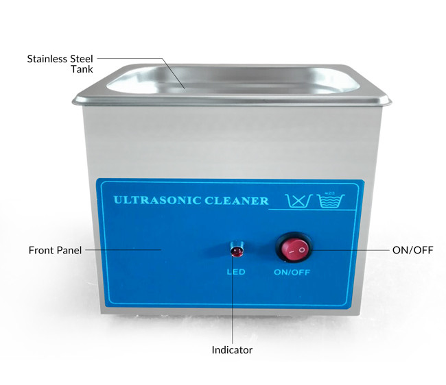Benchtop Type Small Ultrasonic Cleaner Mechanical Control Ceramic Heaters