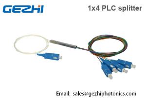 Wholesale GEPON PLC Splitter 1x4 Fiber Optical Splitter Blockness Tube SC/UPC Connector from china suppliers