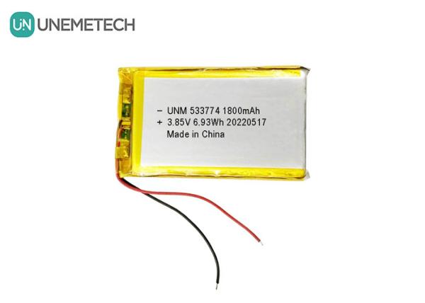 Quality High Voltage LiPo Battery 3.85V 1800mAh 533774 Rechargeable Battery For Small Robots for sale