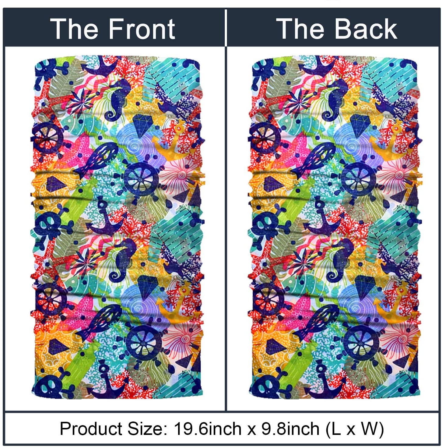 Custom Logo Printed Silk Tubular Face Cover Bandana