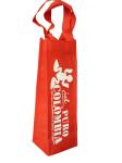 100g Red with white shopping non woven carry bag for wine