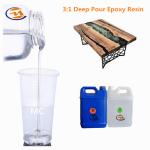 Yellow Resistance Deep Pour Crystal Clear Epoxy Resin For Casting Wood River