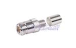 Male Female Type N Crimp / Clamp Connector for 10base2 computer networks