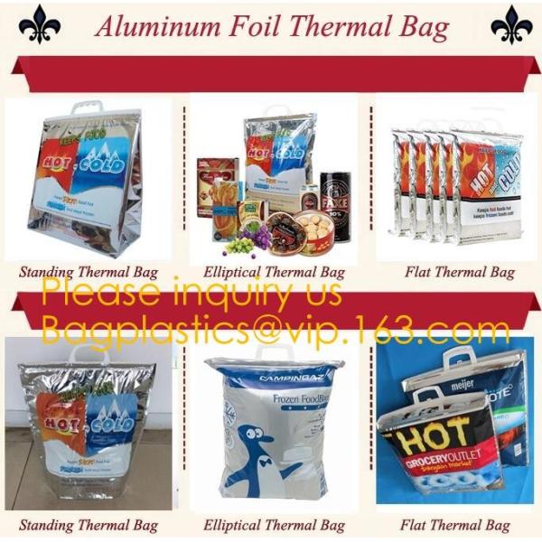 Outdoor square aluminum foil food thermal freezer cooler lunch insulation bag,Foil Cooler Bag Thermal Bag for Fruit Choc