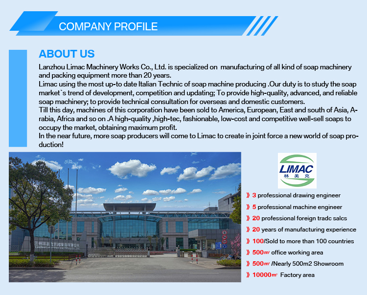 100-300kg/hour Output Soap Making Machine Production Line with 150mm Plodder Diameter