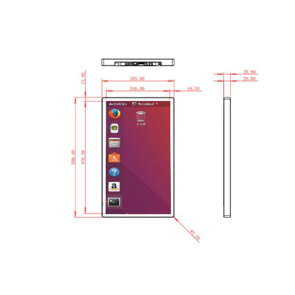 21.5-inch Linux system intelligent split screen voice dialogue call signs digital