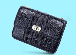 Wholesale Fashion crocodile skull leather bag for women with one shoulder slung chain small square bag from china suppliers