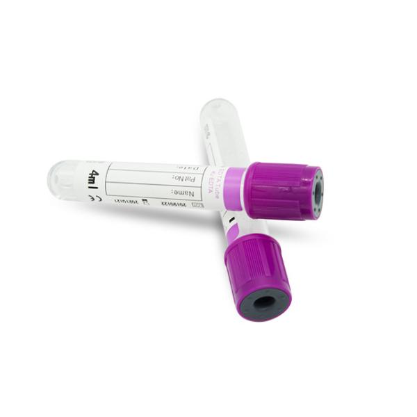 16mm EDTA Vacutainer Blood Collection Accessories Purple Top Blood Collection