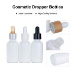 Smooth 30ml White Cylindrical Cosmetic Dropper Bottles Pink Orange