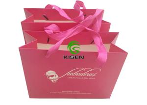 Wholesale Hair Extension Paper Handle Shopping Bags For Packaging Gift Customed Design from china suppliers