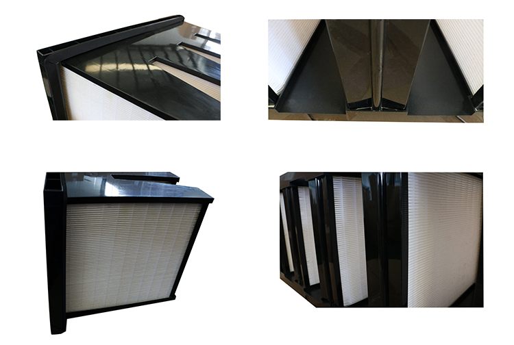 ABS Plastic V Bank Air Filter Plastic Frame 590*590*292mm