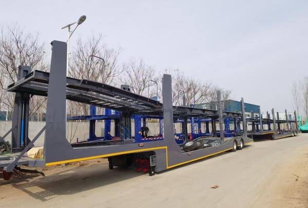 3 Axles Hydraulic Lifting 6/10 Cars Car Transport Truck Semi Trailer in European
