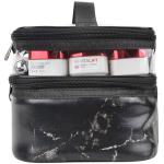 Zipper Closure Marble PU Makeup Organizer Travel Bag