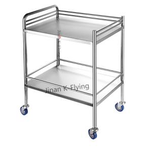 Wholesale SUS Two Shelves Movable Medical Trolley Cart Portable from china suppliers