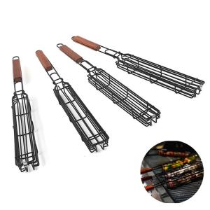 Wholesale Steak Potato Chips Kabob Shrimp Grilling Basket 48*6cm Nonstick from china suppliers