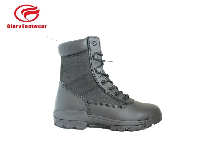 Stitching S1 / S1P Standard Leather Military Boots , Black Desert Tactical Boots For Men