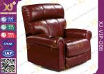 Real Leather Cinema Recliner Chair , Home Theater Sofa With Food Tablet
