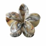 8cm marble patterned plumeria Grab Flower ponytail Hair clip Sweet hair shark