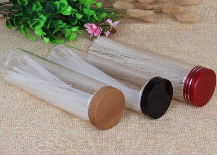 Tiny Size Candy / Noodle Packaging Clear Pet Jars Diameter 84 mm * Height 121mm