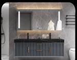 SGS Black Solid Wood Washing Machine Cabinet 96Inch Bathroom Vanity