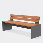 2020 New Design Metal Frame Wooden Seating Customized Park Bench Public Waiting
