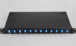 Wholesale 19'' 1u fiber patch panel , FTTH Fiber Optic Distribution Panel 12 Ports from china suppliers