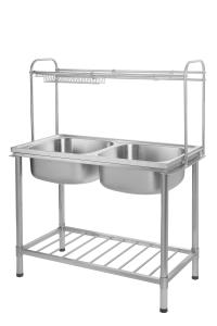 Wholesale 100cm Stainless Commercial Sink With Stand Heavy Duty Sound Proof Coating from china suppliers
