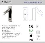 Modern led reading light 12v headboard wall light for bed wall light bedside