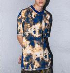 O Neck Acid Wash T Shirt Mens , 100% Cotton Material Mens Tie Dye T Shirt