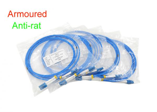 Armoured Duplex Fiber Optical Patch Cord Indoor 3.0 SOS DX LC/UPC Connector