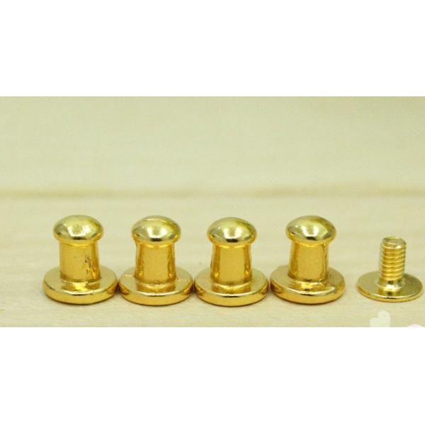 Leather Craft 5mm Head Screwback Button Stud Rose gold