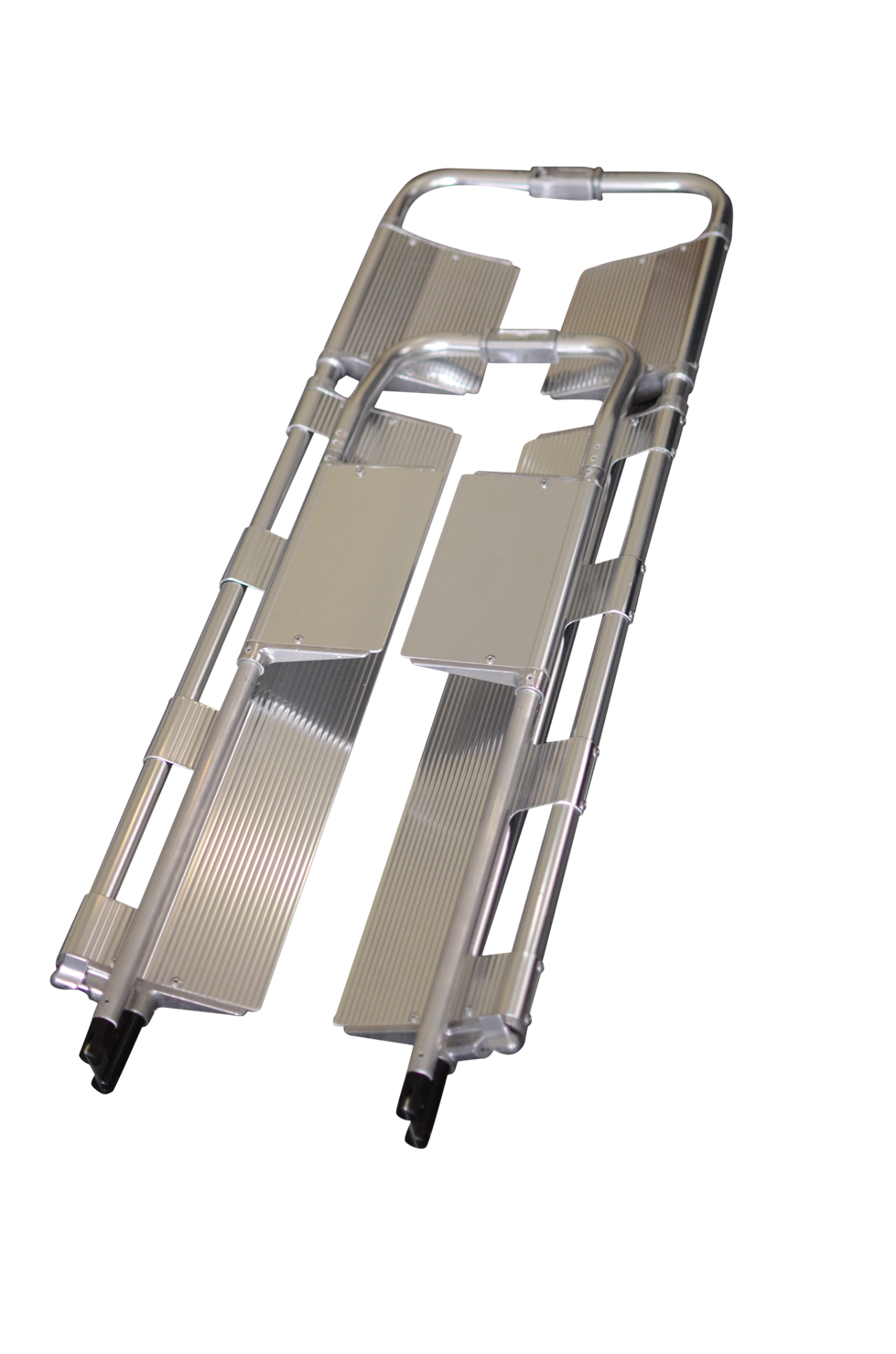 60mm Hospital Folding Scoop Stretcher Trolley Manual Power 180 Deg Adjustable