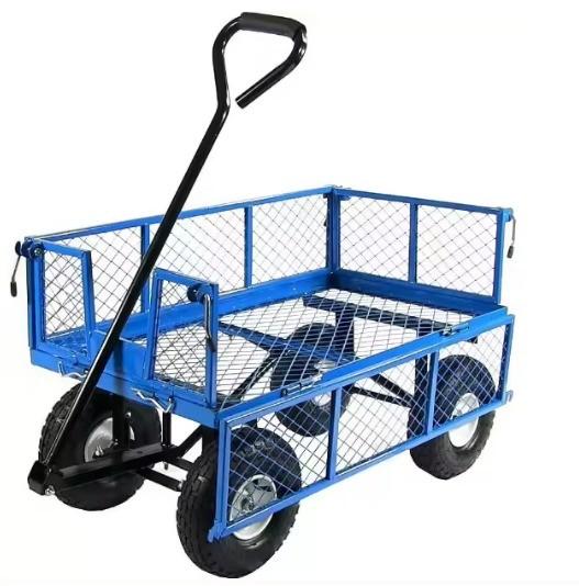 400-lbs Capacity Hand Trolley Truck Dump Dolly for Heavy-duty Four-wheel Garden