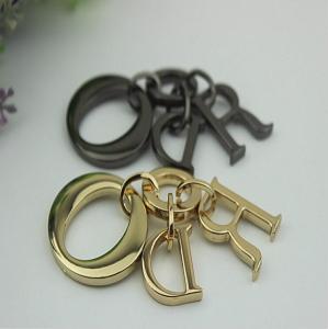 Wholesale Bag hardware accessories metal jewelry pendants gold &amp; gunmetal small letters hanging charm from china suppliers