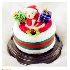 Wholesale New creative promotion gift product wedding gift christmas cake shape towel from china suppliers