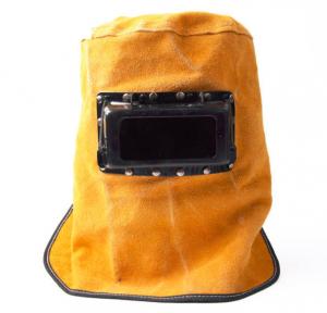 China Heat Resistant Breathable Welding Helmet Protection Mask With Lens Leather Mask on sale