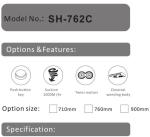 Stainless Steel Wall Mounted Slim Cooker Hood Twin Motor Black 220V - 240V